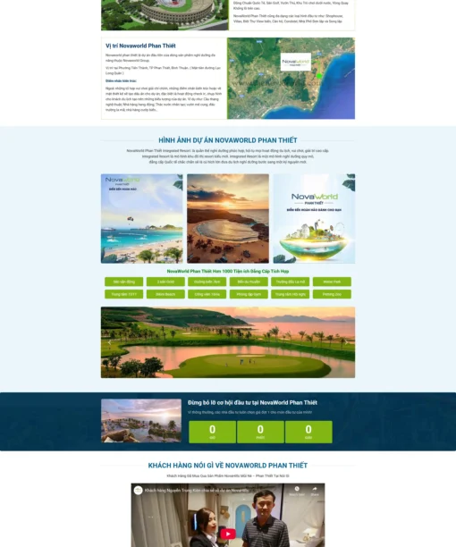 Mẫu website bất động sản Novaworld