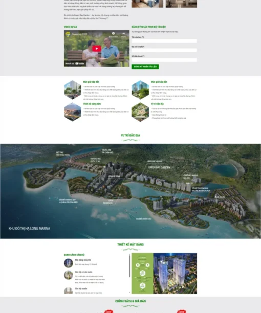 Mẫu website bất động sản greenbay