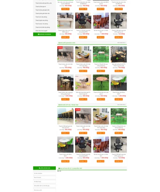 Mẫu website đồ cũ