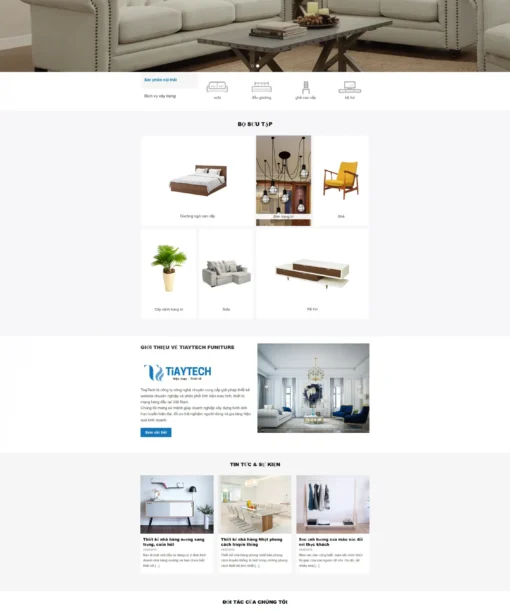 Mẫu website nội thất 2