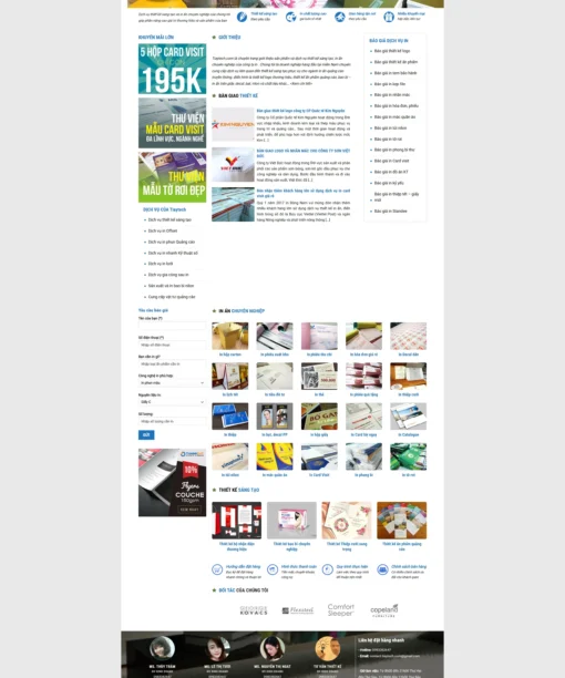 Mẫu website in ấn 1