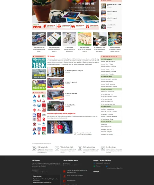 Mẫu website in ấn 2
