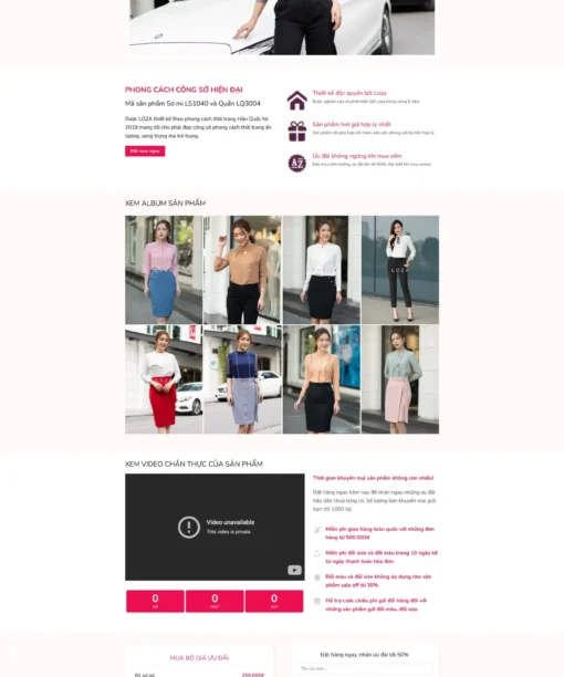 Mẫu website thời trang 1