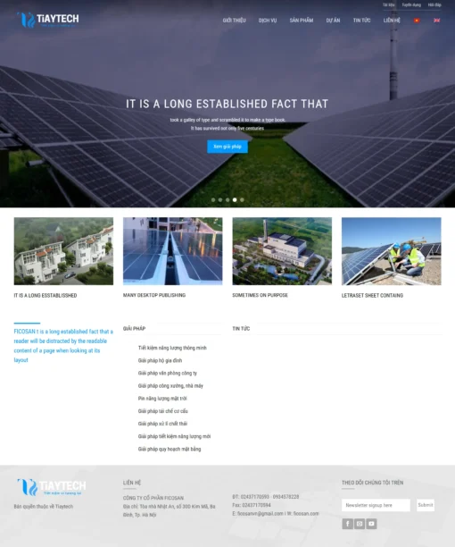 Mẫu website tiết kiệm điện