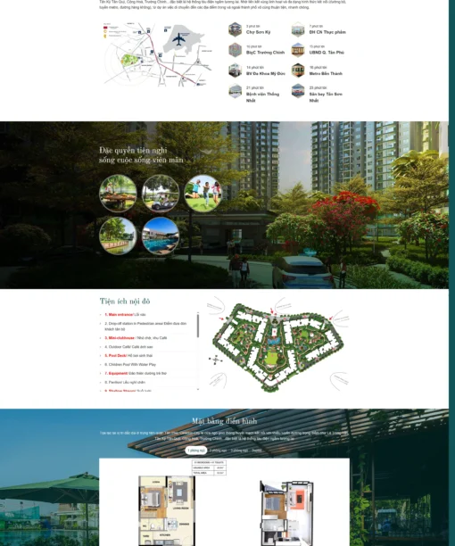 Mẫu website bất động sản Emerald